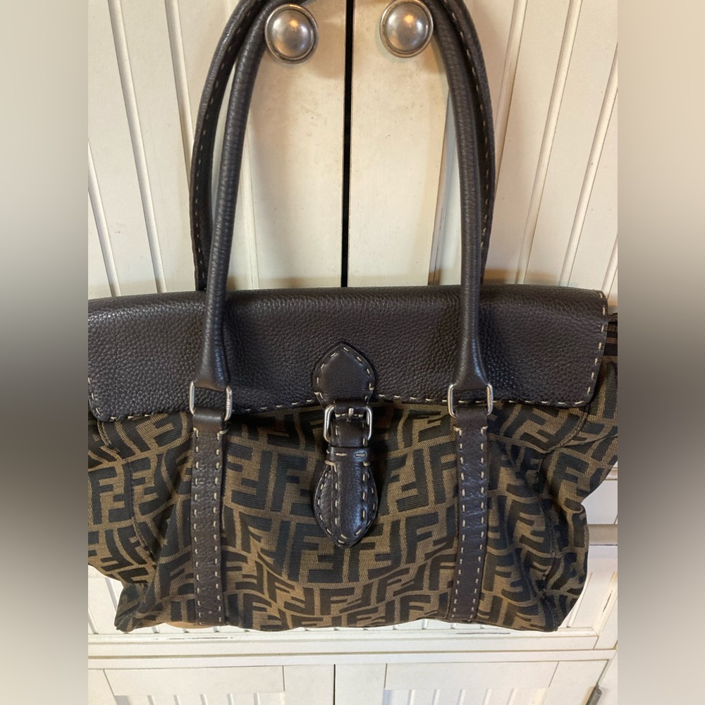 Vintage Fendi brown Zucca Linda satchel